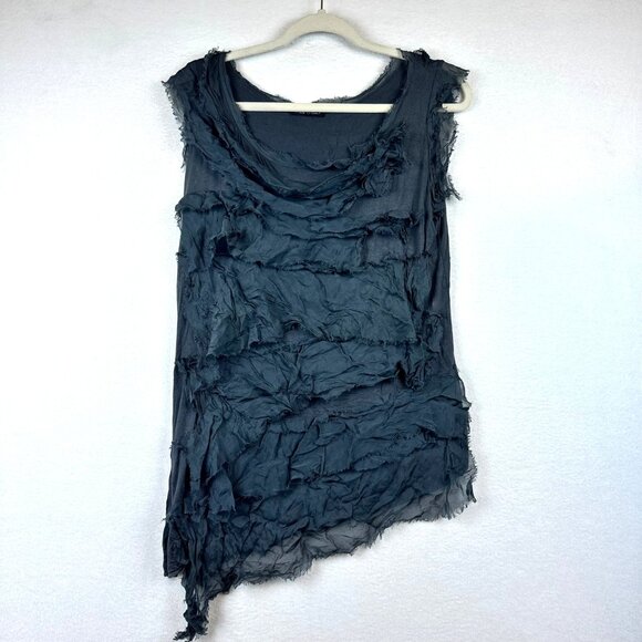 Prodotto in Italy Tops - Prodotto in Italy Raw Ragdoll Silk Tank Shirt Size M Grunge Lagenlook Whimsigoth